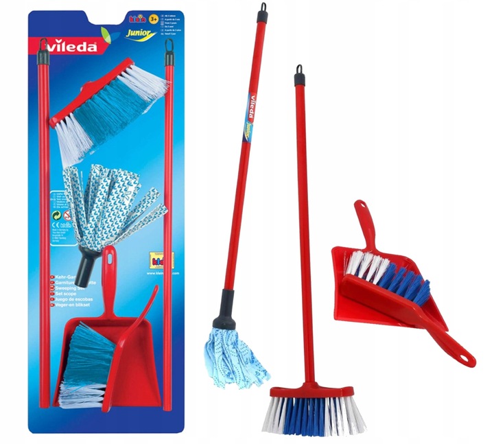 VILEDA MOP MIOTŁA ZMIOTKA I SZUFELKA DLA DZIECI ZESTAW KLEIN