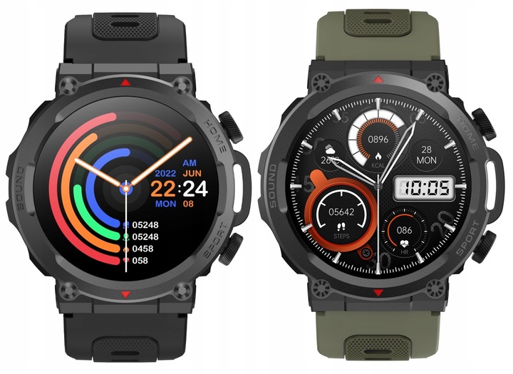 SMARTWATCH ZEGAREK MĘSKI POLSKIE MENU ROZMOWY SPORT PULS 2 PASKI AMOLED
