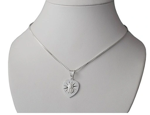 Łańcuszek Srebrny Wenecjana z Medalikiem Serduszko pr 925 Grawer Gratis