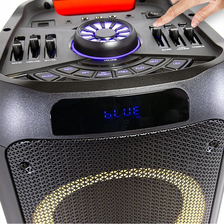 GŁOŚNIK PRZENOŚNY BLUETOOTH KARAOKE MANTA MIKROFON