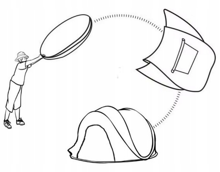 NAMIOT Turystyczny KEMPINGOWY 3 os. SAMOROZKŁADAJĄCY POP-UP Promis 3 SECOND