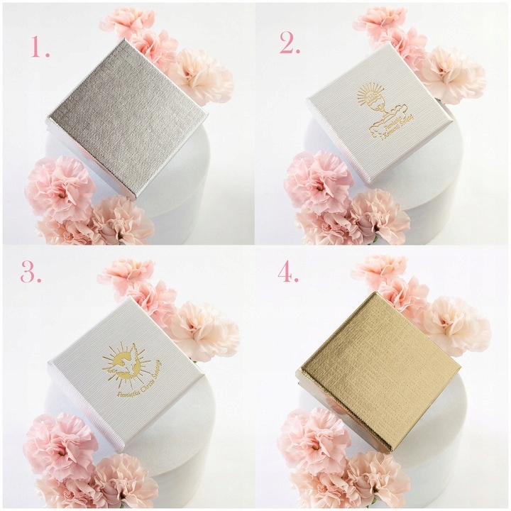 SREBRNY ŁAŃCUSZEK KOMUNIJNY PR. 925 MEDALIK SZKAPLERZ NA KOMUNIĘ + GRAWER