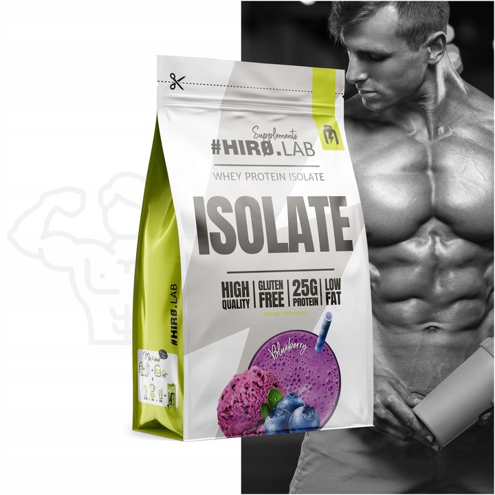 Izolat Białka BIAŁKO 700 g WPI ISO Whey Protein Isolate Jagoda HIRO