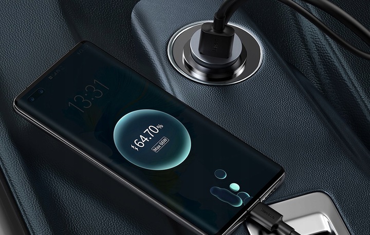 Ładowarka samochodowa Baseus Share Together 2x USB, 2x USB-C, 120W