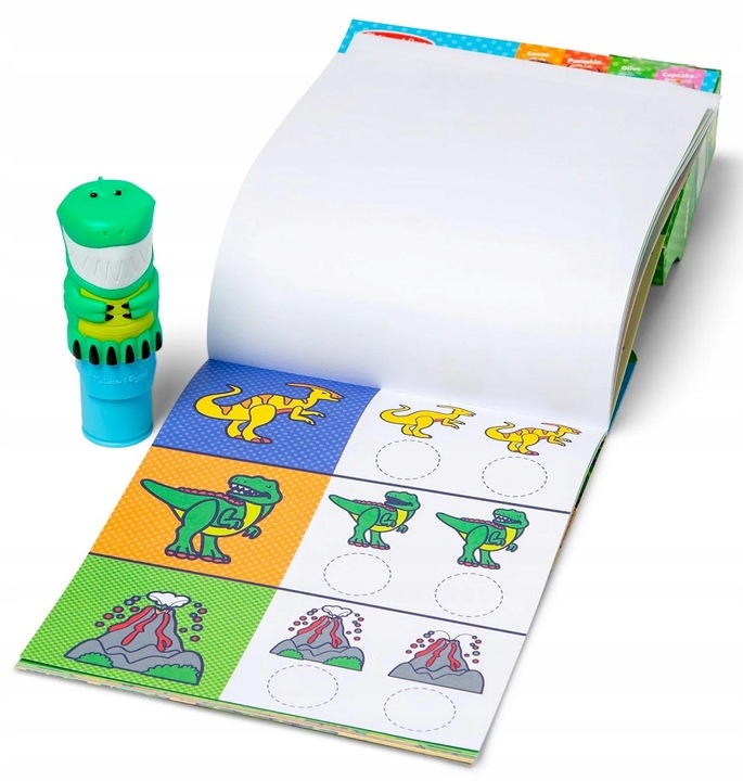 Naklejki dla dzieci Książeczka ze stempelkiem Dinozaury Sticker WOW Melissa