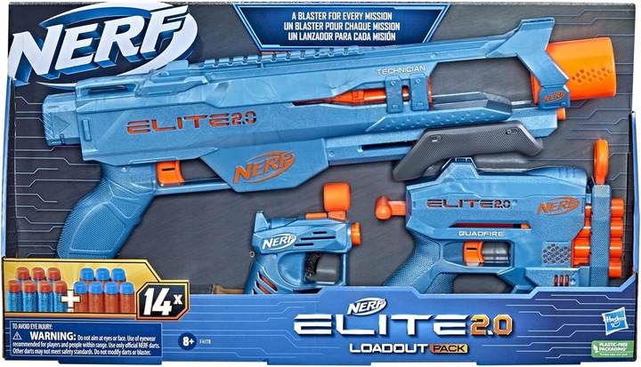 ZESTAW NERF ELITE 2.0 3 WYRZUTNIE PISTOLET KARABIN SHOTGUN I STRZAŁKI