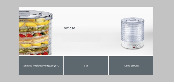 Suszarka do grzybów, owoców i ziół Concept SO1020 9sit