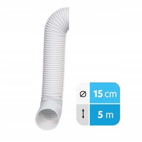 Rura Do Klimatyzatora Przenośnego 15 cm/5 m Elastyczna WARMTEC