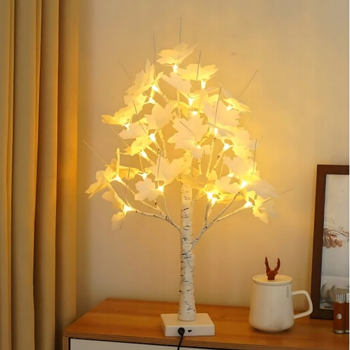 DRZEWKO LED ŚWIECĄCE BRZOZA 60 CM ŚWIĄTECZNE DEKORACYJNE LAMPKI