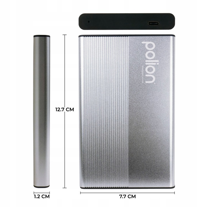 Kieszeń obudowa dysku HDD/SSD 2,5" SATA USB 3.2 USB-C -> USB-A | aluminium