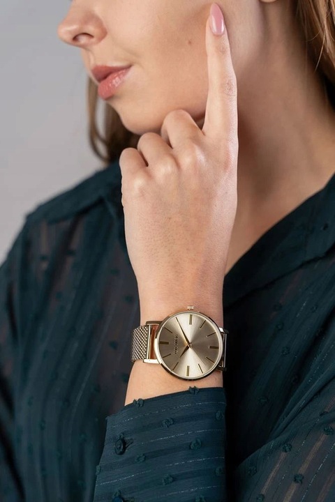 Złoty DUŻY Zegarek Damski Paul Lorens JULIE z Grawerem+PUDEŁKO i TOREBKA