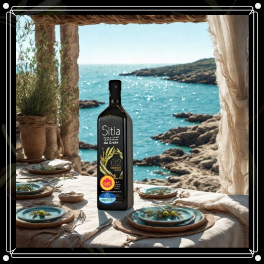 GRECKA oliwa z oliwek SITIA 0,2% butelka 1L - Nowe Zbiory - data do 04/2027