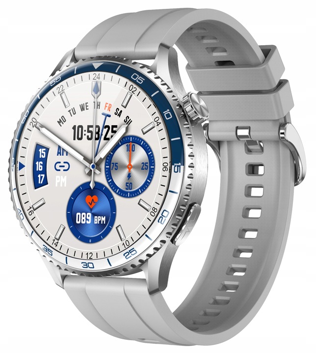 ZEGAREK SMARTWATCH EKG LATARKA AMOLED POMIAR GLUKOZY CIŚNIENIOMIERZ HRV