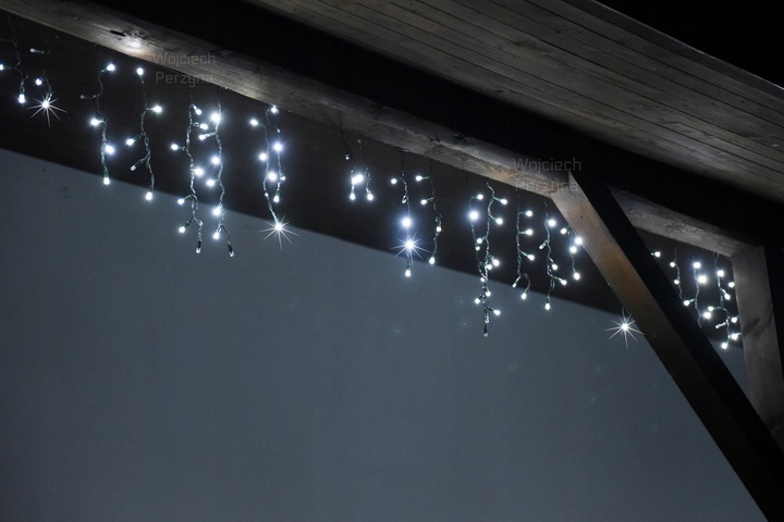 SOPLE 300 LED PROFESJONALNE GRUBE LAMPKI choinkowe KURTYNA + FLASH mikołaj