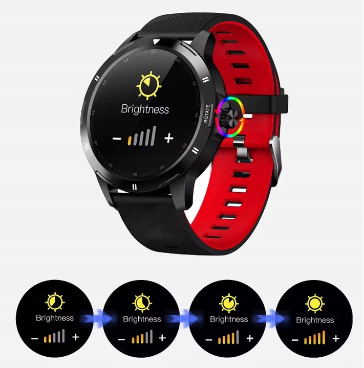 ZEGAREK SMARTWATCH SPORTOWY ROZMOWY MĘSKI DAMSKI POLSKIE MENU CZARNY