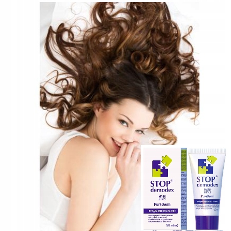 MASKA DO TWARZY 9w1 Pure Derm STOP DEMODEX Demodekoza Nużyca Trądzik 50ml