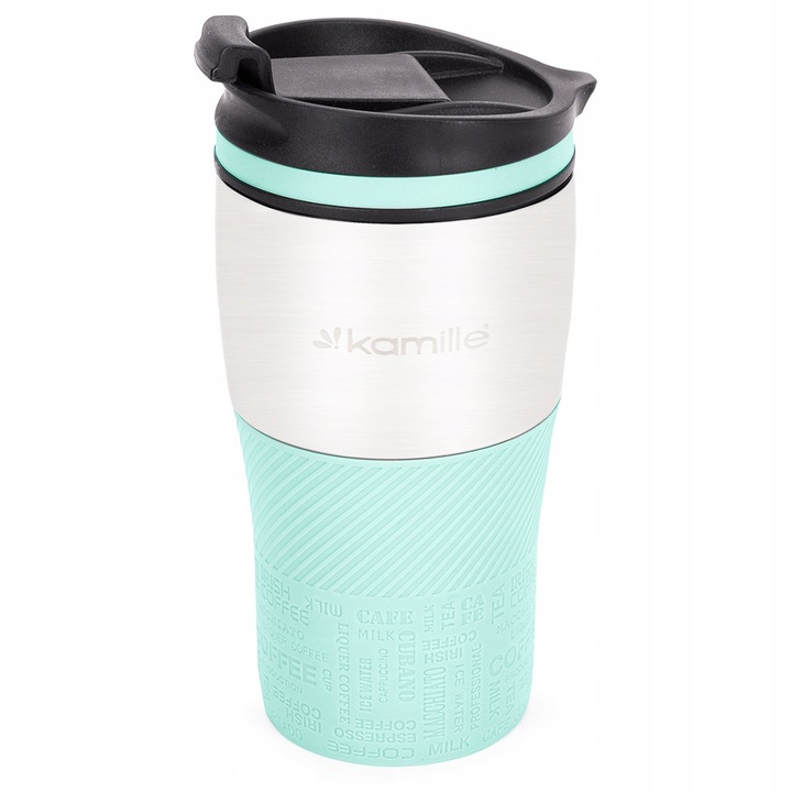 KUBEK TERMICZNY stalowy TERMOS do kawy herbaty szczelny KAMILLE 320ml