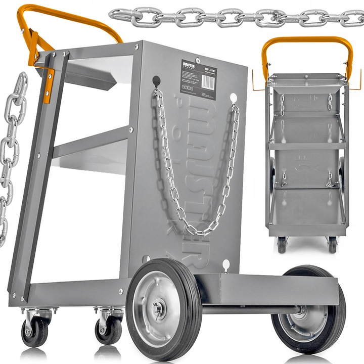 WÓZEK SPAWALNICZY DO SPAWAREK z półką na butle na kółkach 4 półki MP0181