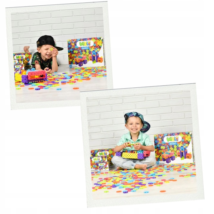 KLOCKI WAFLE KONSTRUKCYJNE MELI Basic 300 El MINI PUZZLE GOFRY EDUKACYJNE