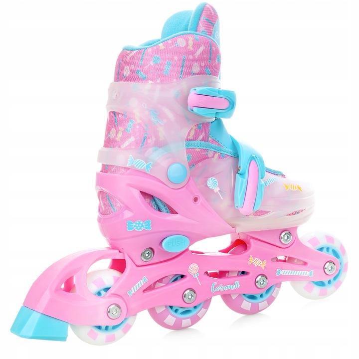 Rolki Regulowane RAVEN Caramell 26-29 Kółka LED