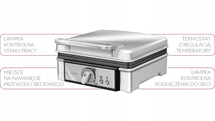 Gofrownica MPM MGO-13 Mocna 1400W Opiekacz