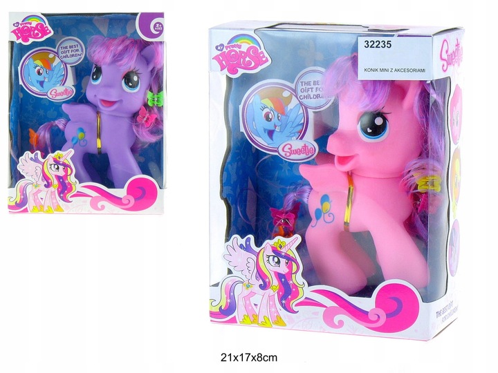 FIGURKA LITTLE PONY MODNA TĘCZOWA KUCYK JEDNOROŻEC 20 CM