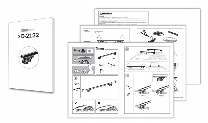 UNIWERSALNY BAGAZNIK DACHOWY POPRZECZKI NA DACH BELKI DACHOWE RELINGI 120cm