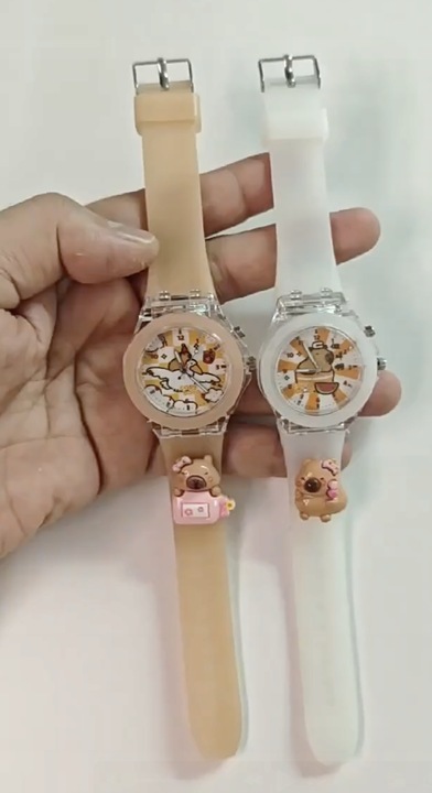 zegarek dziecięcy KAPIBARA dla dziewczynki dzieci ŚWIECĄCY i fosfowyzujący