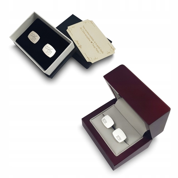 Spinki do koszuli z inicjałami | Srebro 925 | ZaNa