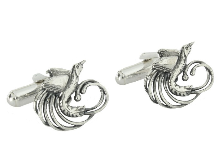 Spinki do mankietów ptak Feniks nieśmiertelność