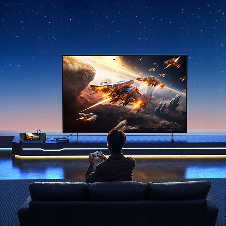 BASEUS KABEL USB C NA DISPLAYPORT DP 8K 100W MOCNY PRZEWÓD W OPLOCIE 1.5m