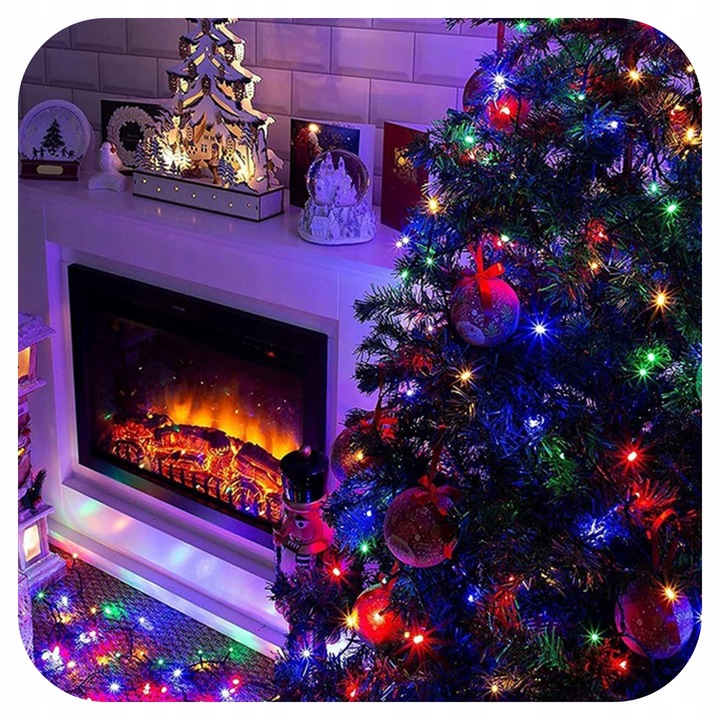 LAMPKI CHOINKOWE 1000LED ZEWNĘTRZNE 10M ŚWIATEŁKA KOLOROWE MULTI GĘSTE