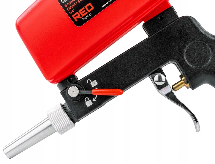 PISTOLET DO PIASKOWANIA ZE ZBIORNIKIEM PNEUMATYCZNY 650ML 1/4" 8BAR 6,5 MM