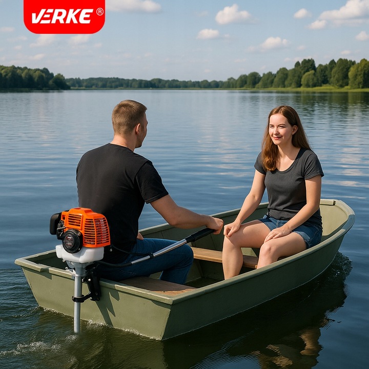 SILNIK ZABURTOWY SPALINOWY DO ŁÓDKI ŁODZI PONTONU MOCNY 5,2 KM + OLEJ