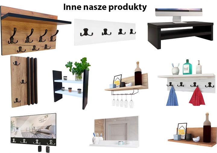 Podstawka pod monitor Na Wymiar z półką Dąb Sonoma niewidoczny montaż