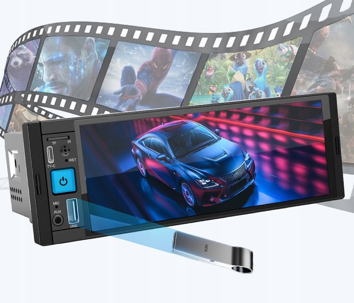 RADIO SAMOCHODOWE NAWIGACJA 1DIN ANDROID BT USB AUX KAMERA COFANIA CARPLAY