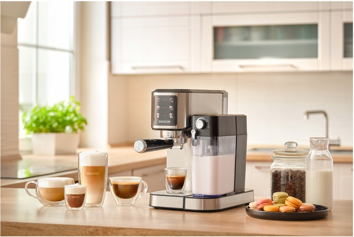 Automatyczny Kolbowy ekspres ciśnieniowy Sencor SES4910SS 1350W 20bar stal