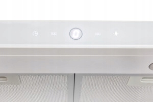 Okap kuchenny biały 50 podszafkowy wolnostojący oświetlenie led