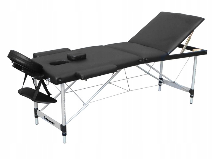 Łóżko Stół Masażu Składany Przenośny Aluminiowy 3 Segmentowy Leżanka