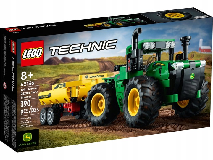 LEGO TECHNIC TRAKTOR 4WD Z PRZYCZEPĄ