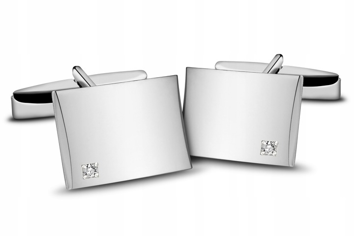 Spinki srebrne do mankietów z kamieniami SP16