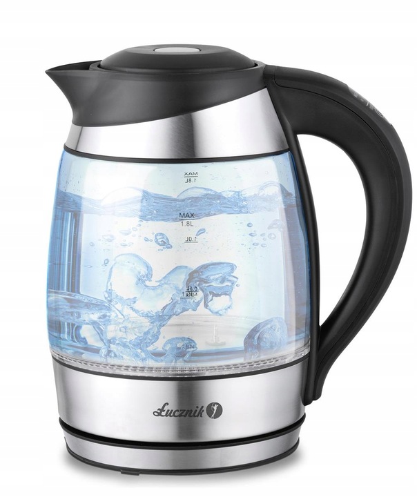 Czajnik elektryczny z regulacją temp. szklany podświetlenie LED 1,8l 2200 W