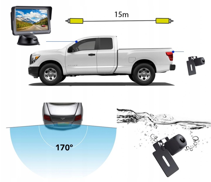 PROFESJONALNA KAMERA COFANIA BUS VAN 5'' AHD IPS