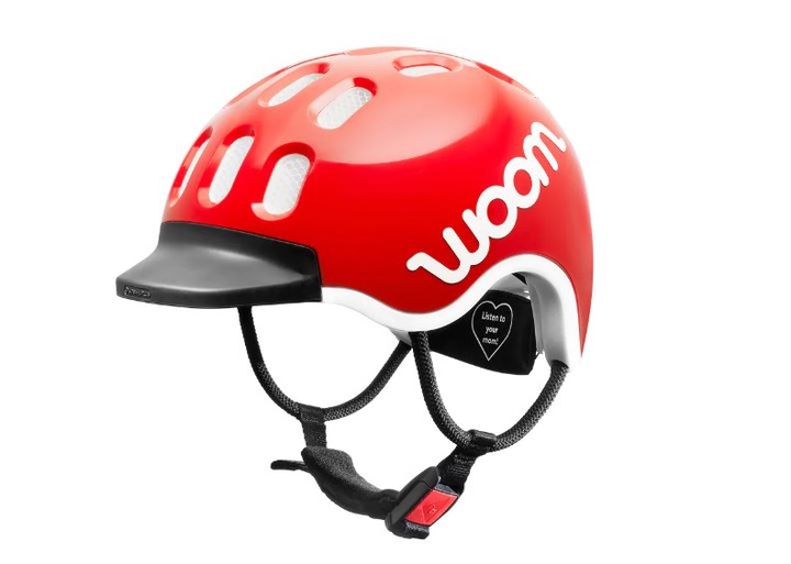 Kask rowerowy dla dzieci WOOM M 53-56 cm Czerwony