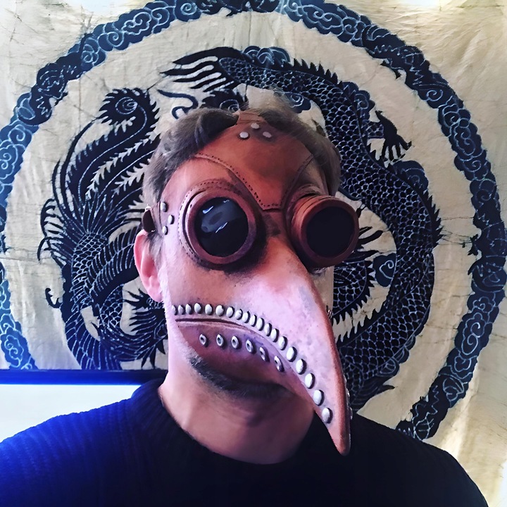 MASKA KRUKA PTAKA DOKTORA PLAGI LATEKSOWA BRĄZ DŻUMA CZARNA ŚMIERĆ PANDEMIA