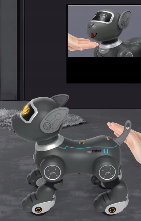 ROBOT INTERAKTYWNY ROBO PIES PIESEK ZDALNIE STEROWANY GŁOSEM PILOT DOTYK