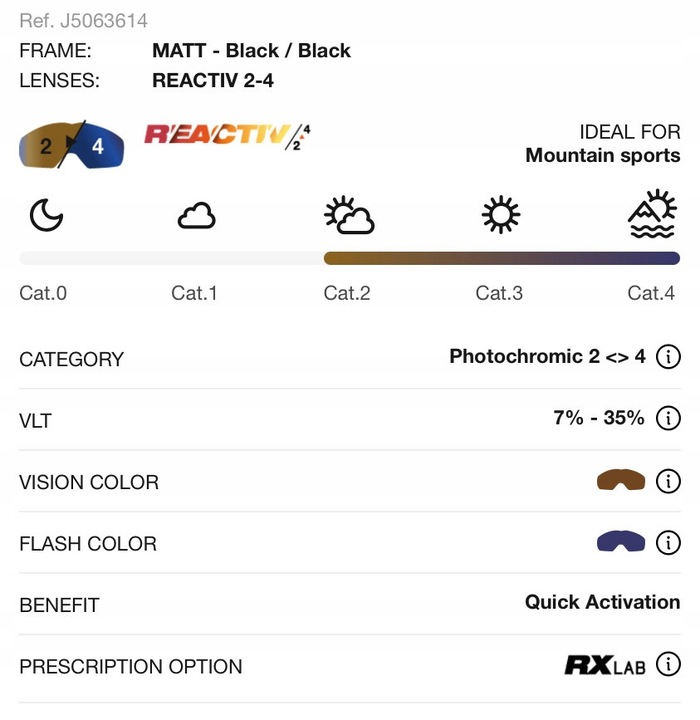 Okulary Julbo SHIELD REACTIV 2-4 - MATT - Black / Black