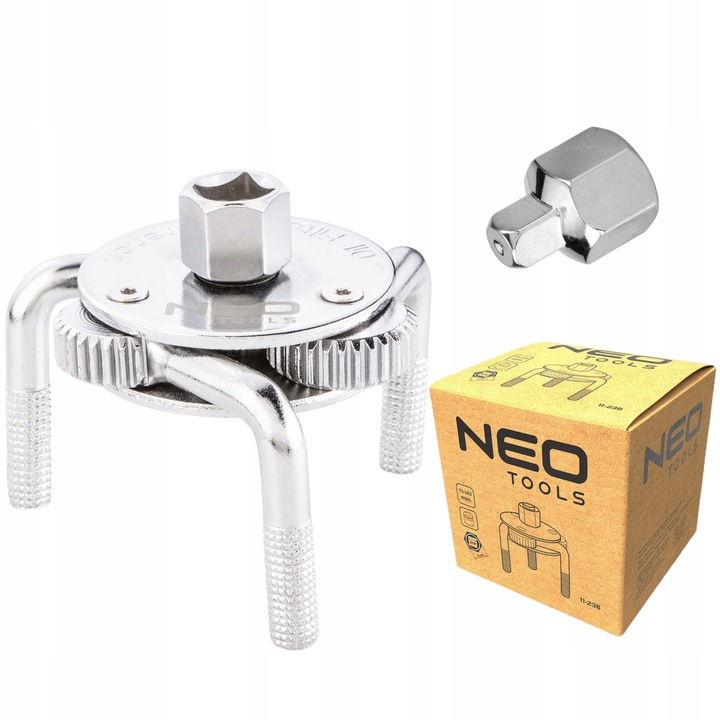 NEO KLUCZ DO FILTRA oleju PAZURKOWY TRÓJRAMIENNY SAMOZACISKOWY 75-120mm