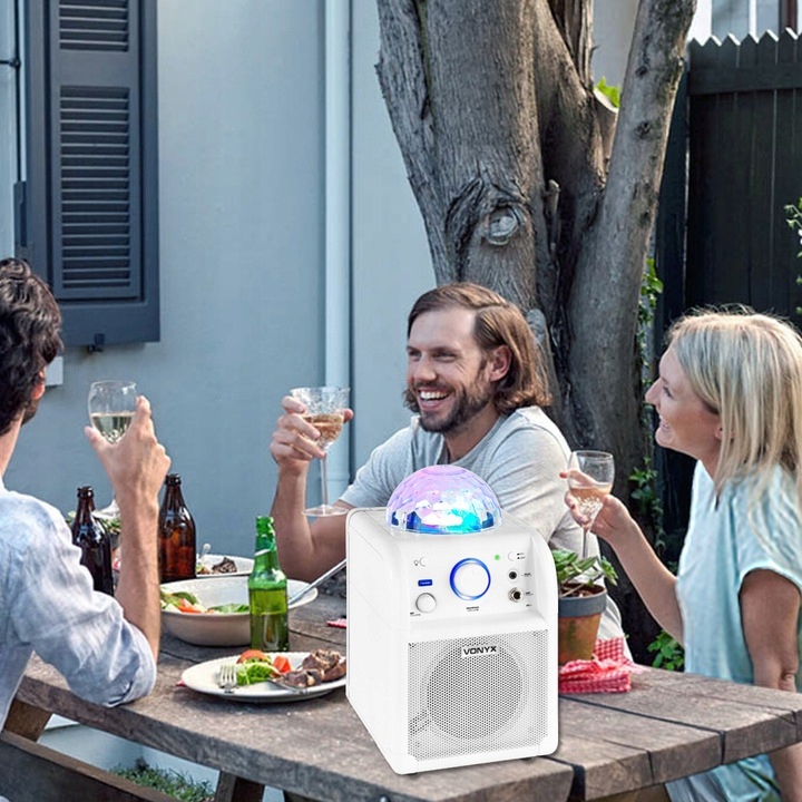 Głośnik BLUETOOTH KARAOKE USB LED KULKA+ mikrofon