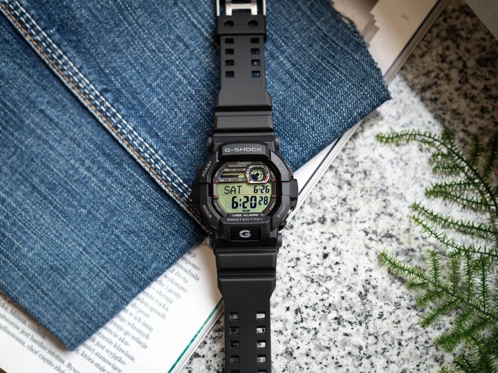 MĘSKI ZEGAREK CASIO GD-350-1ER G-SHOCK CZARNY DATOWNIK STOPER CZAS ŚWIATOWY
